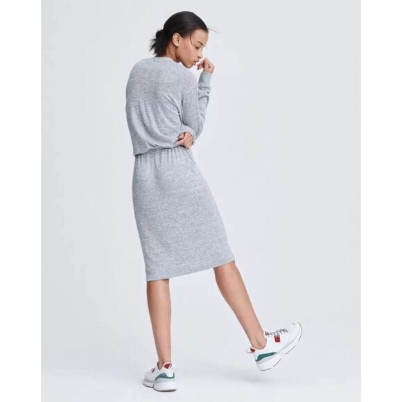 Rag & Bone Avryl Long-Sleeve Jersey Sweater Dress in Lt Heather Grey Size XS - Picture 5 of 12